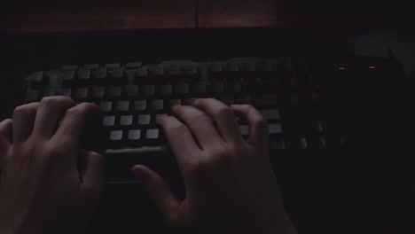 escribir en el teclado de la computadora