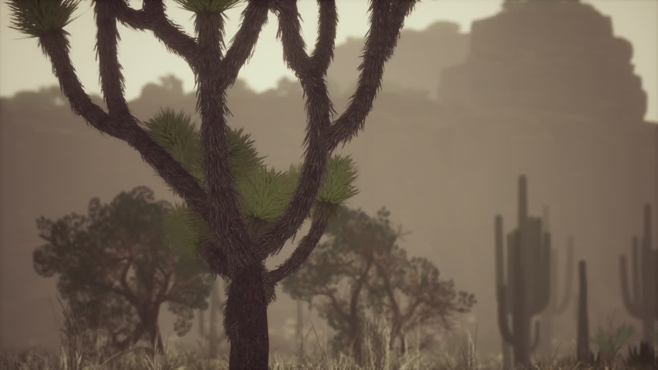 rayo de luz solar disparando a través del cielo del desierto al atardecer