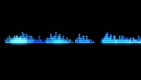 la forma de onda del sonido azul, bucle, 4k.