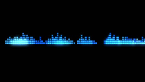 blue sound waveform. loop, 4k.