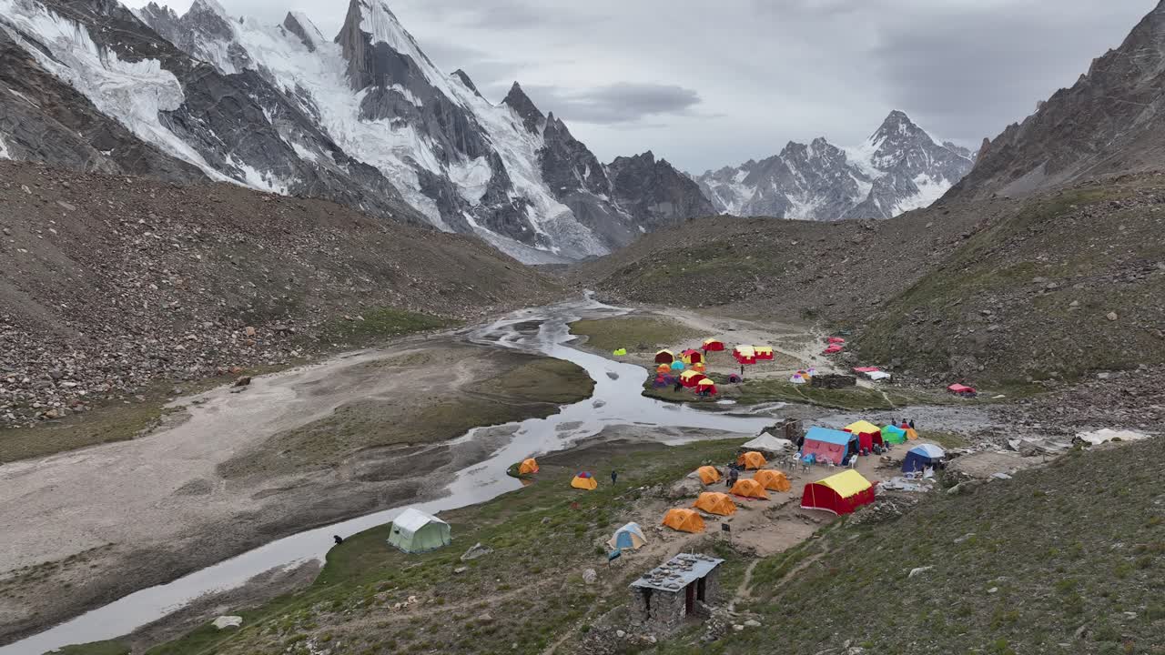Breathtaking View of Base Camp in the Himalayas
