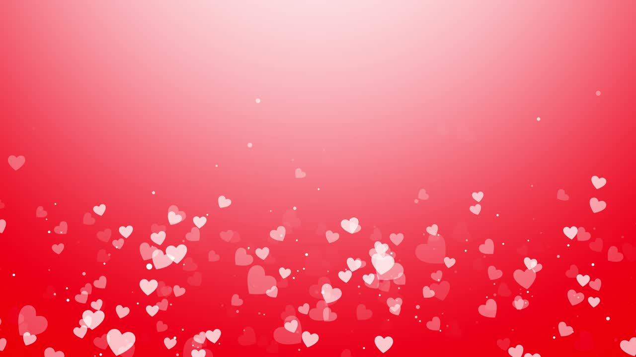 Animazione di cornice festiva rossa per San Valentino, decorazione con cuori, auguri d'amore, festa.