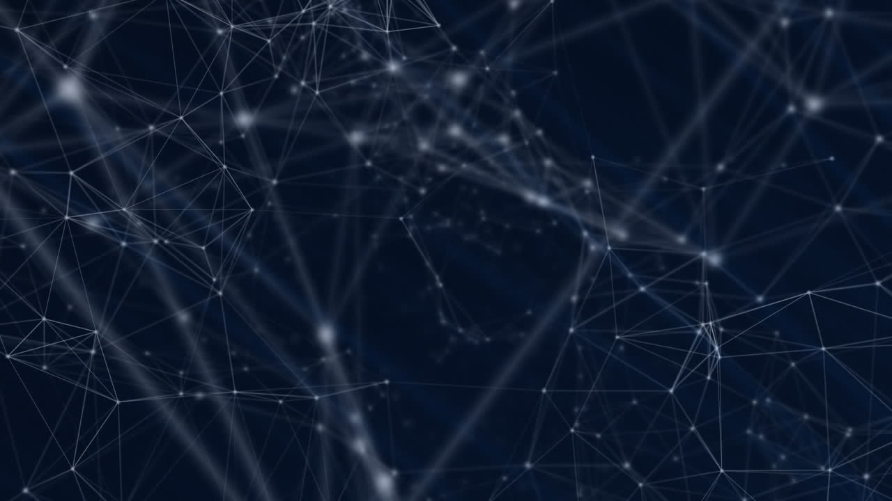 animación de la red de conexiones sobre un fondo oscuro