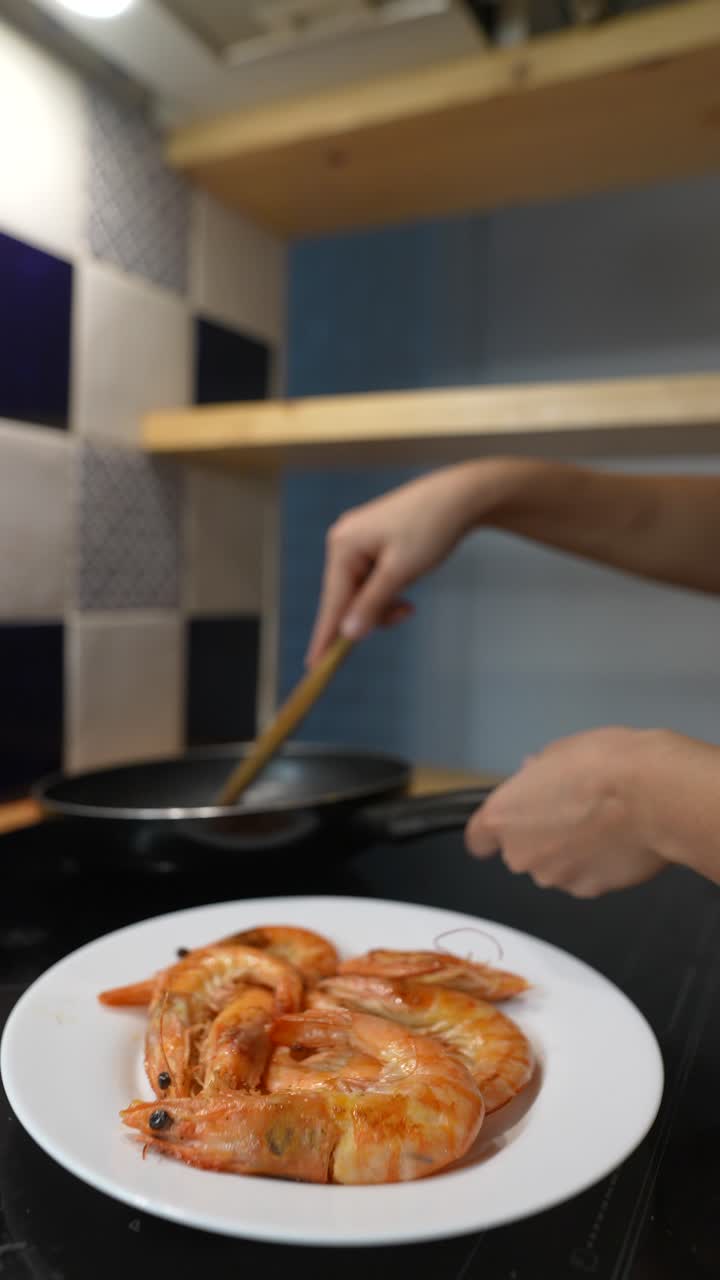 Cooking Shrimp Dinner