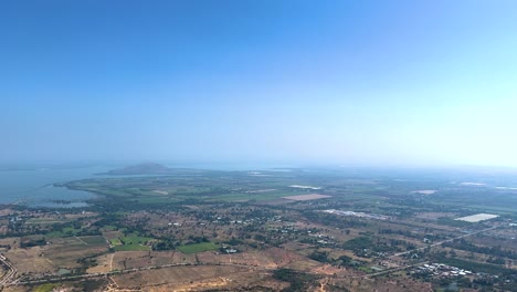 panoramic view of landscape and distant mountains