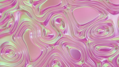 textura de tela ondulada 3d animada. fondo holográfico líquido. superficie ondulada lisa de tela de seda con ondulaciones y pliegues de tela. renderización 3d 4k, animación 3d de bucle sin costuras