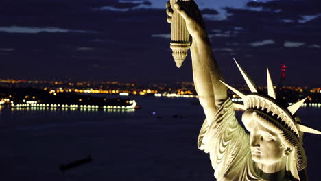 statue of liberty at night
