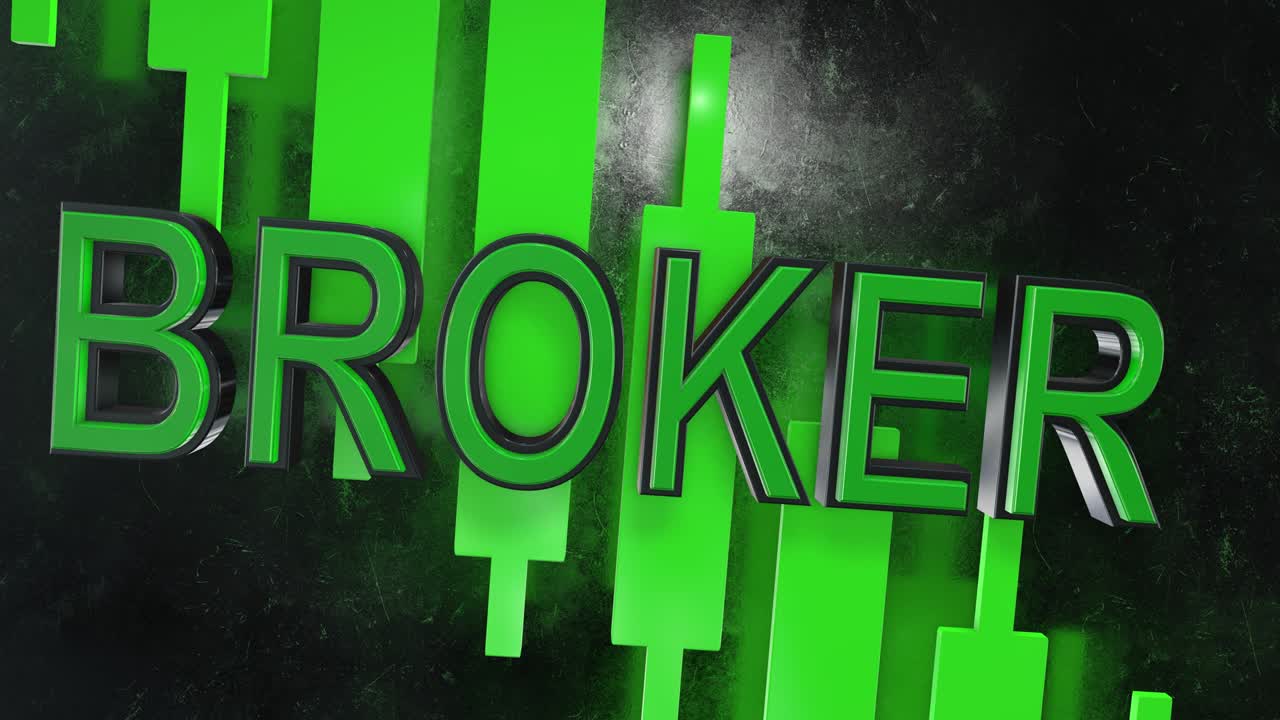 título de corredor animación gráfica 3d para el mercado de valores