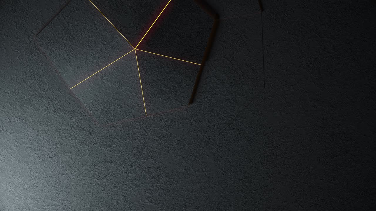 검은색 추상 삼각형 배경과 텍스처 및 빛 3d 렌더링 애니메이션