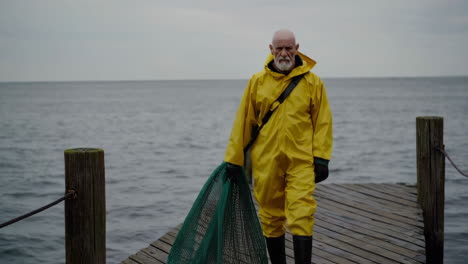 fisherman on a pier