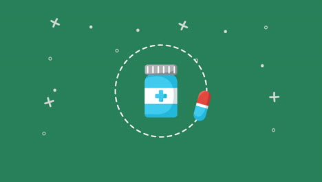 medical container with pill