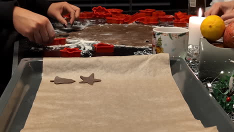 timelapse of a couple preparing to bake homemade gingerbread cookies