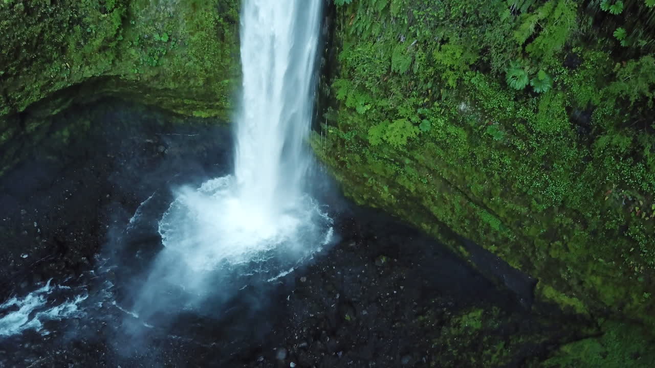 Aerial View of Untouched Beauty of Rainforest and Waterfall Deep Inside of Jungle of South America