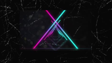 Animation-of-neon-triangles-on-black-background
