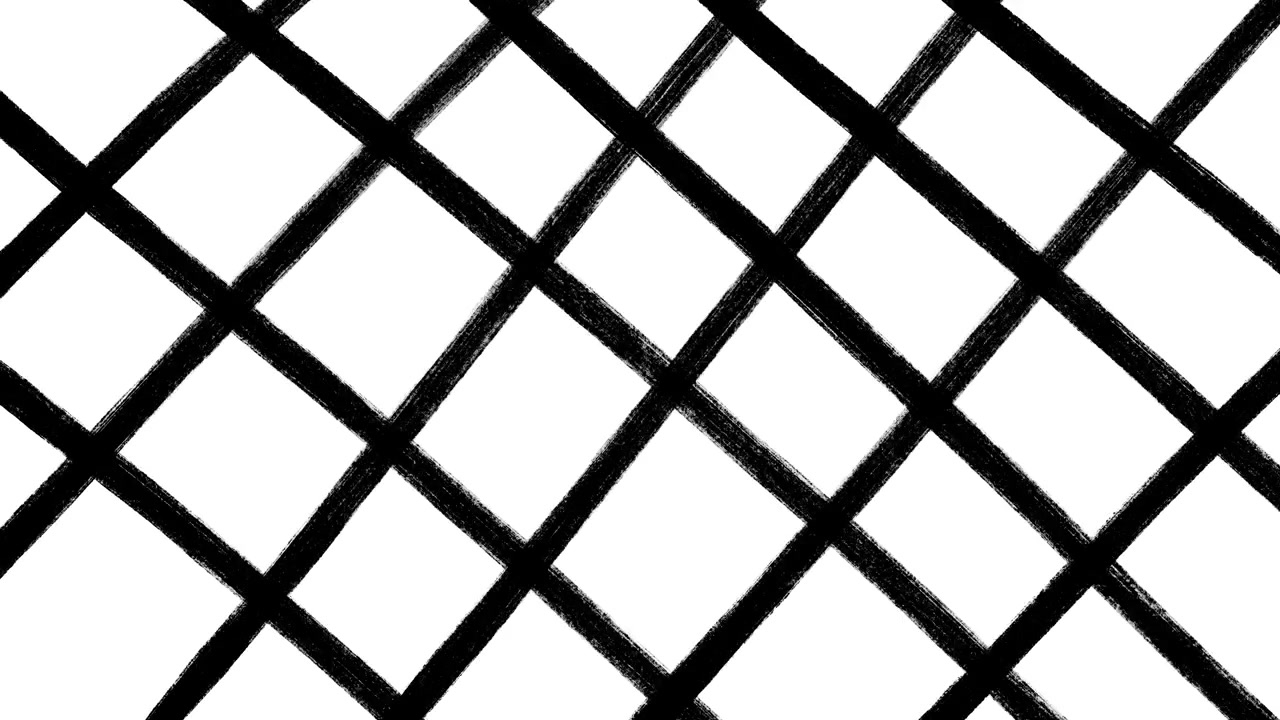 Hand-Drawn Black Grid Pattern on White Background