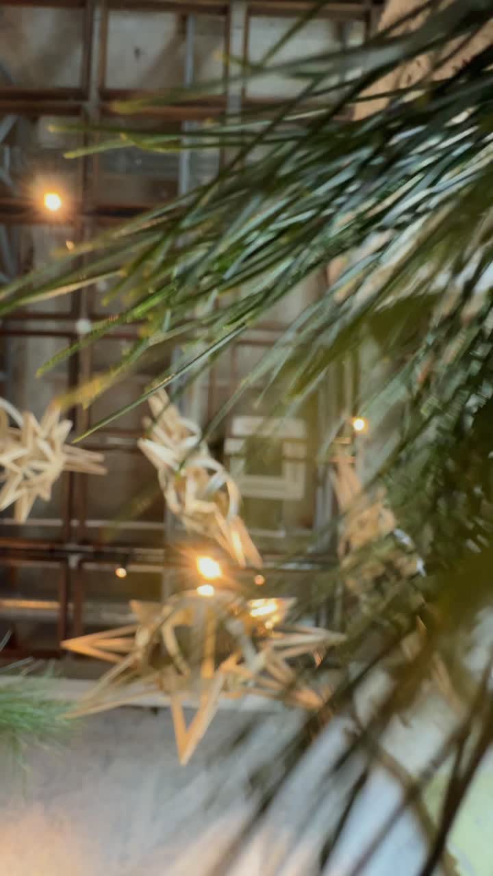 decoración de navidad rústica en el interior