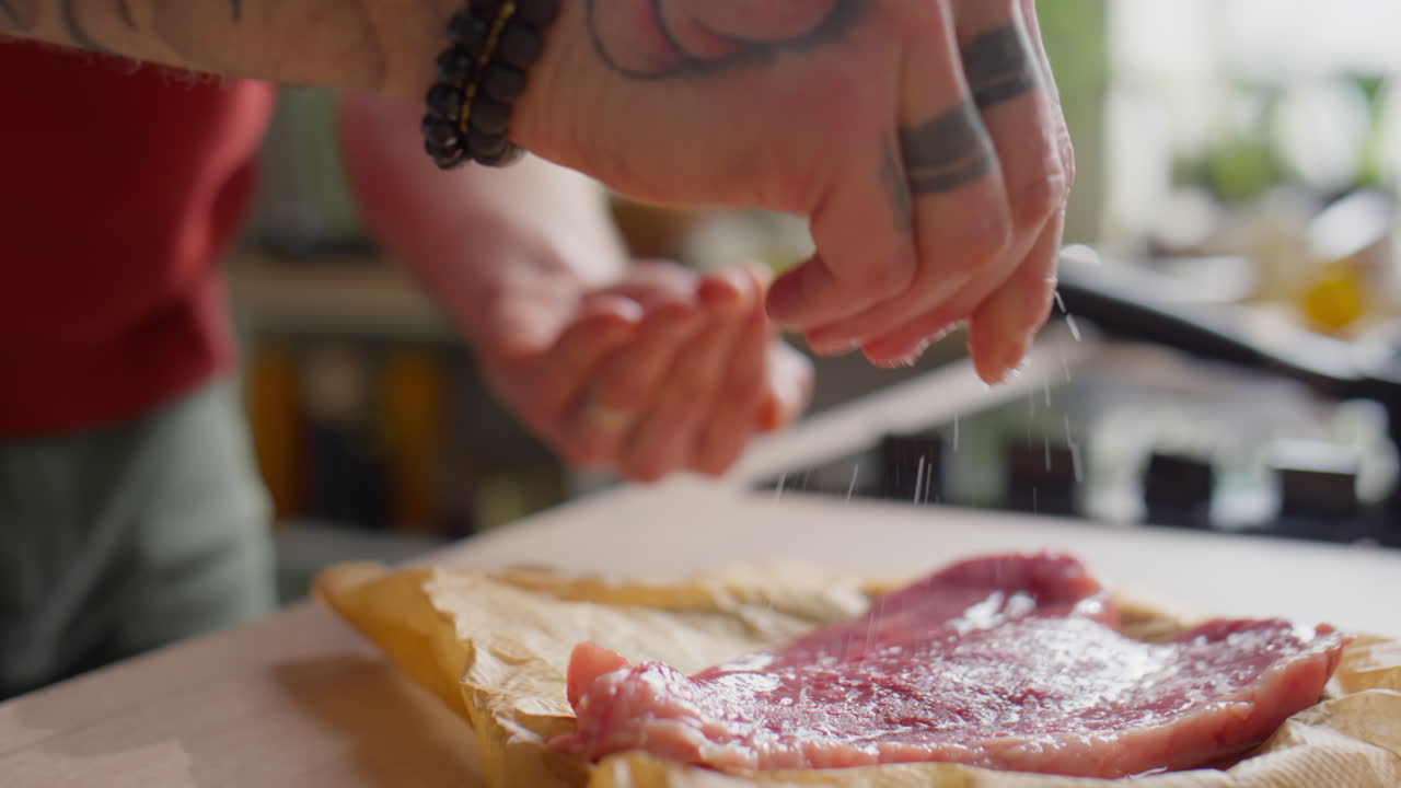 Salting Raw Steak before Cooking
