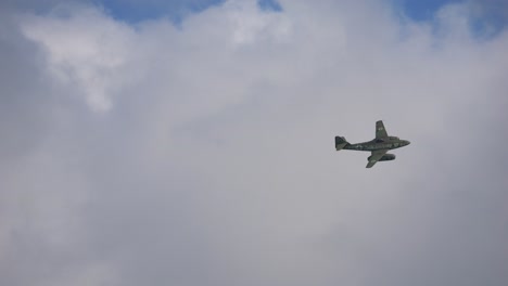 messerschmitt fighter plane flies in slow motion at an air show. taken at airpower 2024