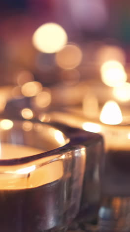 closeup of warm candlelight