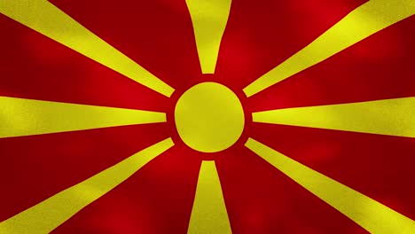 macedonia densas banderas de tela ondulantes, bucle de fondo