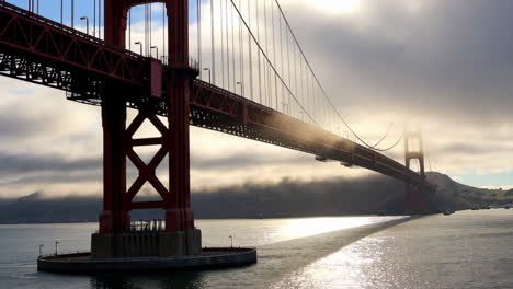 golden gate bridge in fog