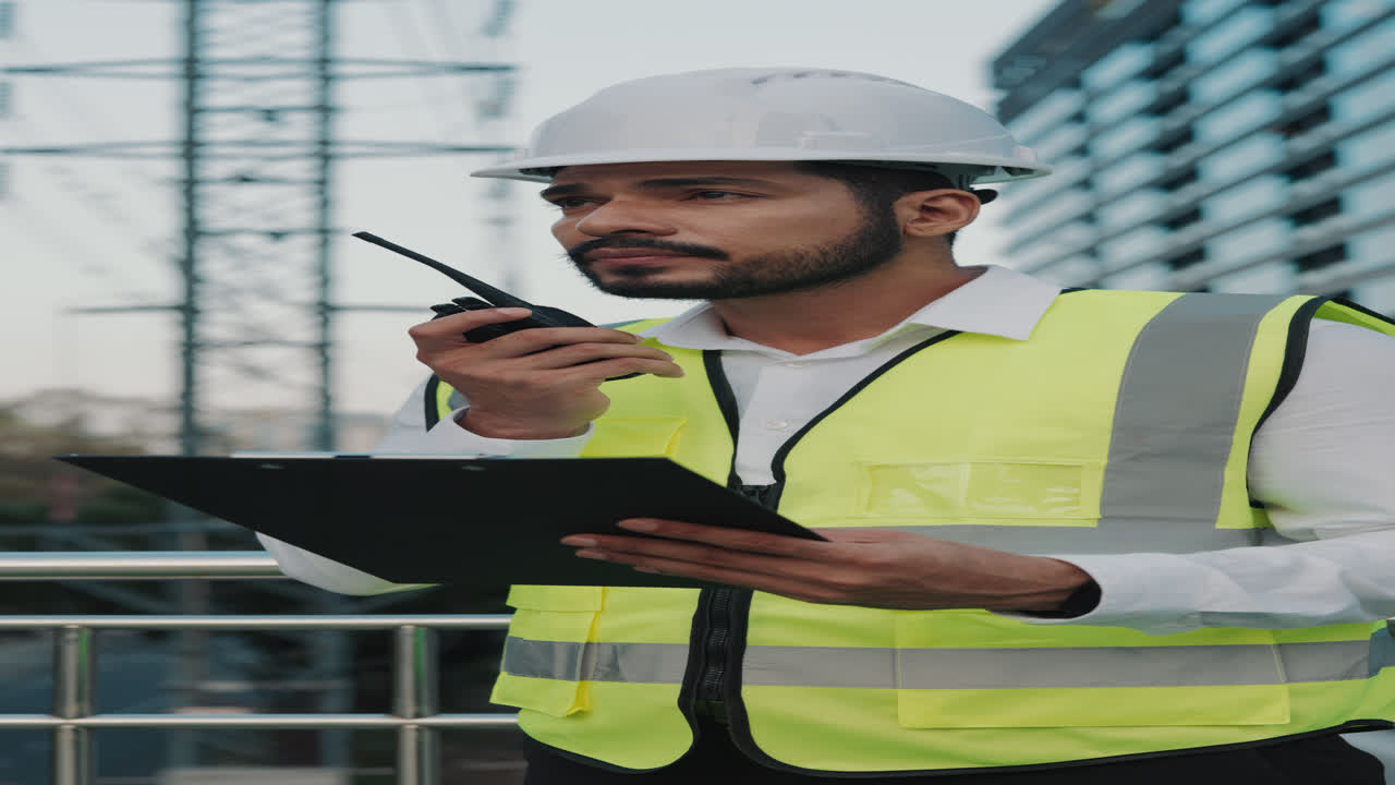 Engineer Communicating on a Job Site