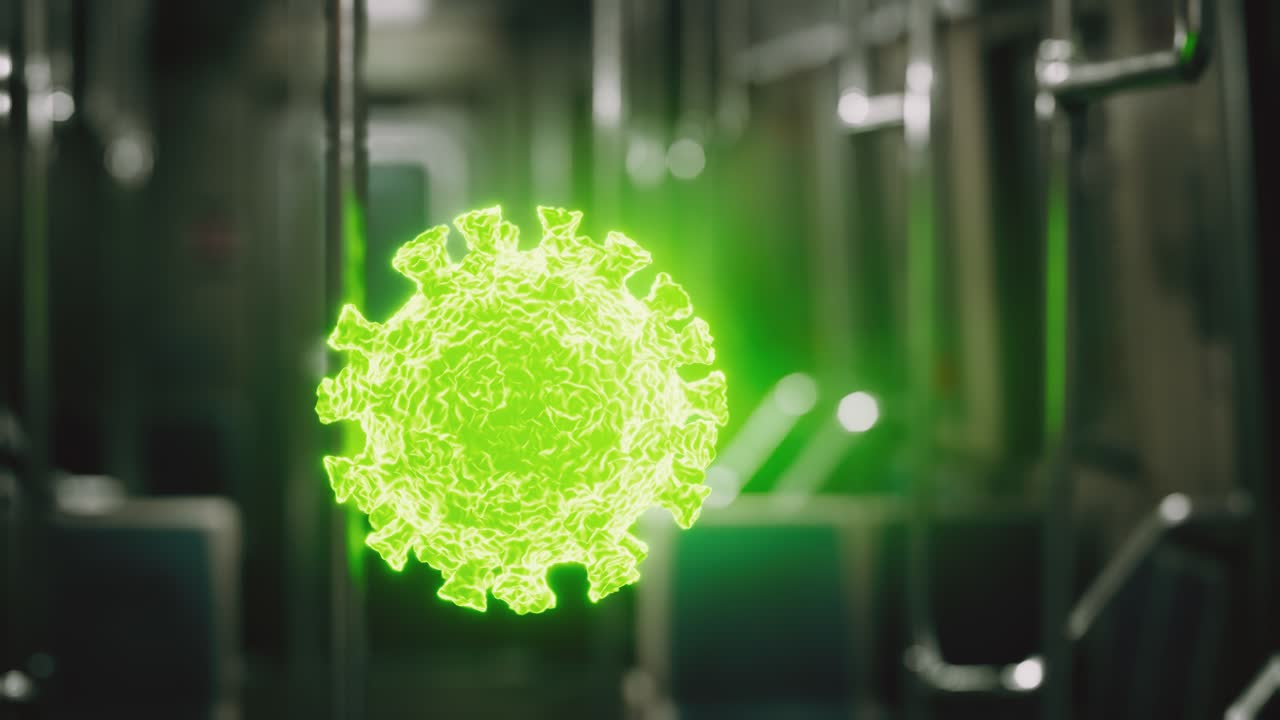 지하철 차량에서 코로나바이러스 코로나19 전염병