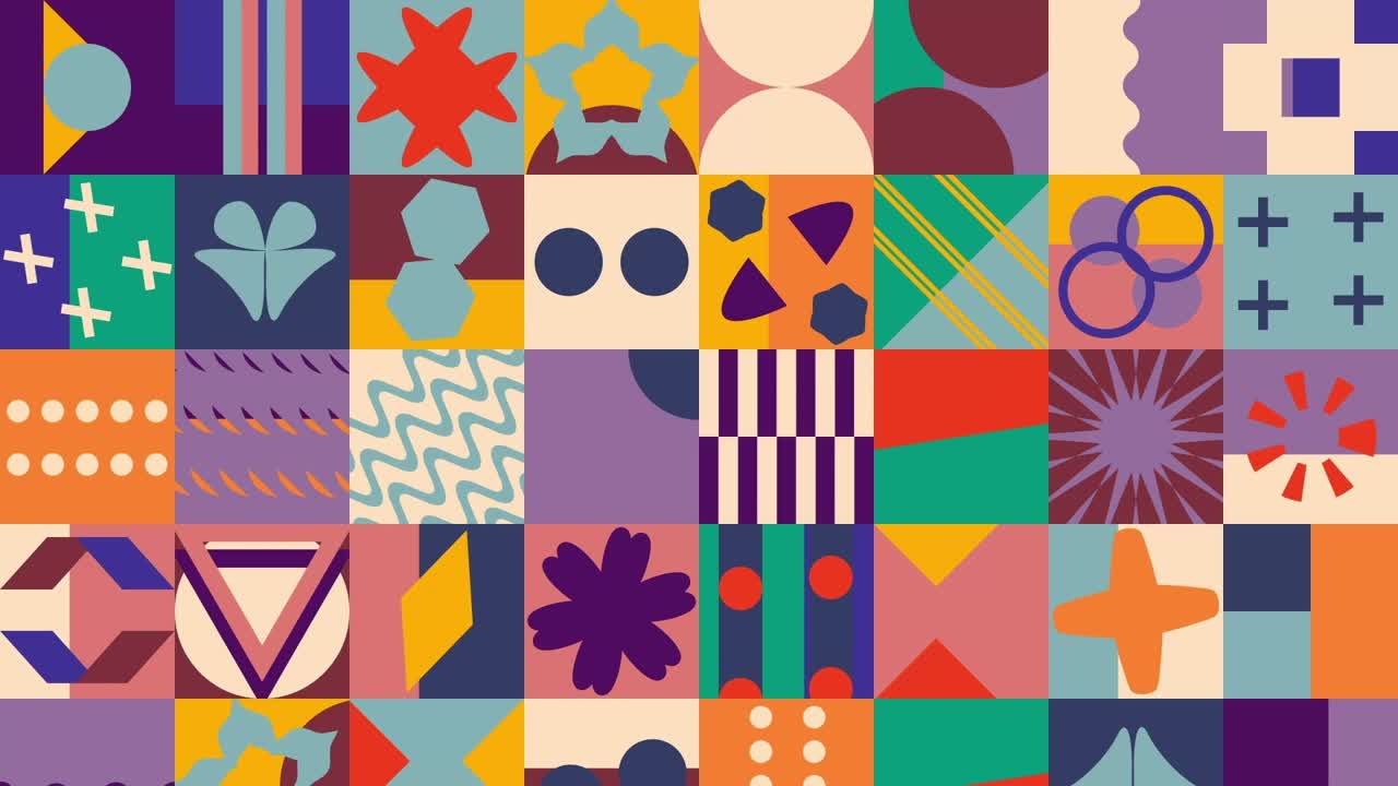 Retro Mosaic Backgrounds - Customizable editable video template