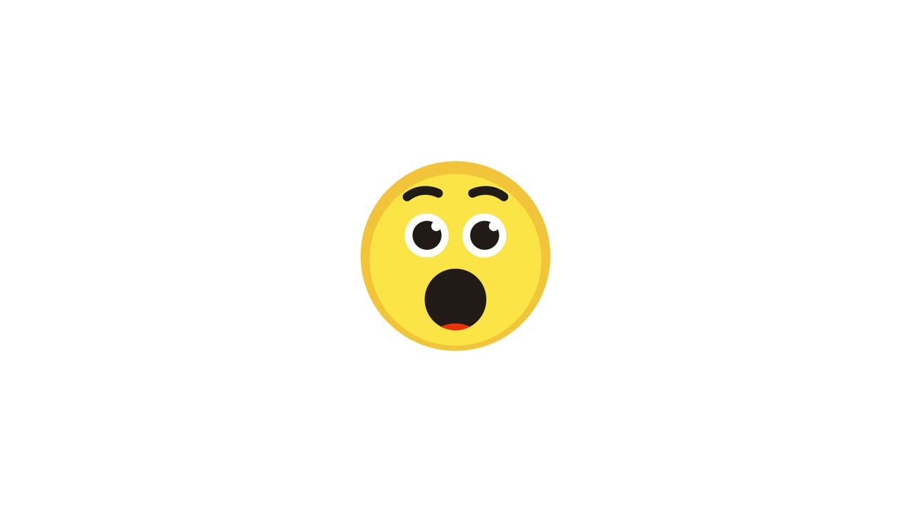 Surprised Yellow Emoji Face Animation