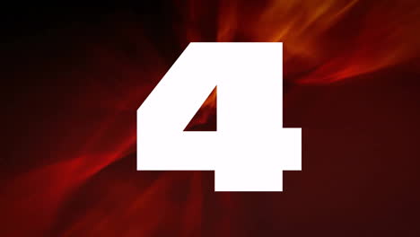number 5 animation over red and black abstract background