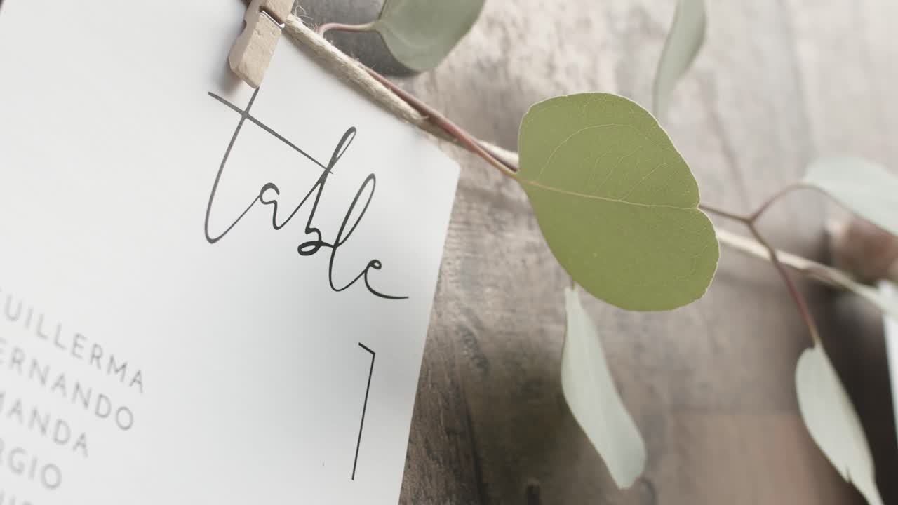 "테이블 7을 읽는 파티를위한 웨딩 테이블 예약