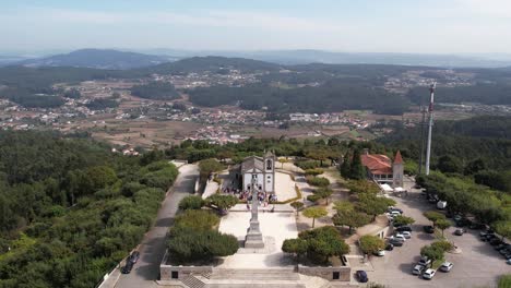 chapel of our lady of franqueira aerial view, barcelos portugal