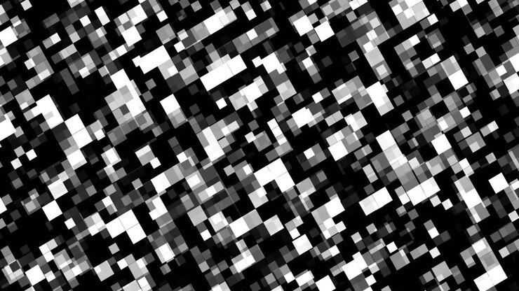 Dynamic Abstract Black and White Squares Pattern Loop