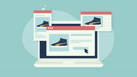 animación del mismo producto que se anuncia en las redes sociales, en línea y a través de video