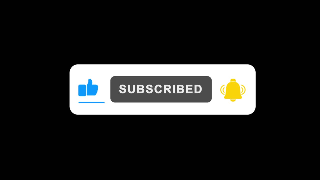 Animation of social network arrow clicking a subscribe button like subscribe notification for