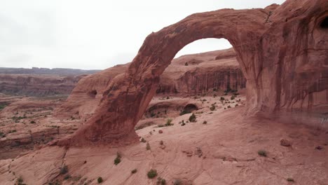 corona arch in moab utah state park western usa roadtrip destination drone aerial