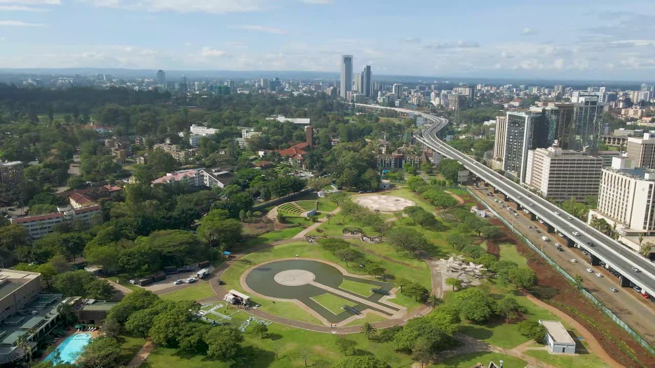 vista aérea de nairobi, república do quênia, áfrica oriental