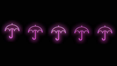 Pulsierendes-Rosa-Regenschirmmuster-Mit-Neonlicht-Im-Casino-Stil
