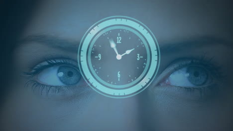 clock moving and human eyes