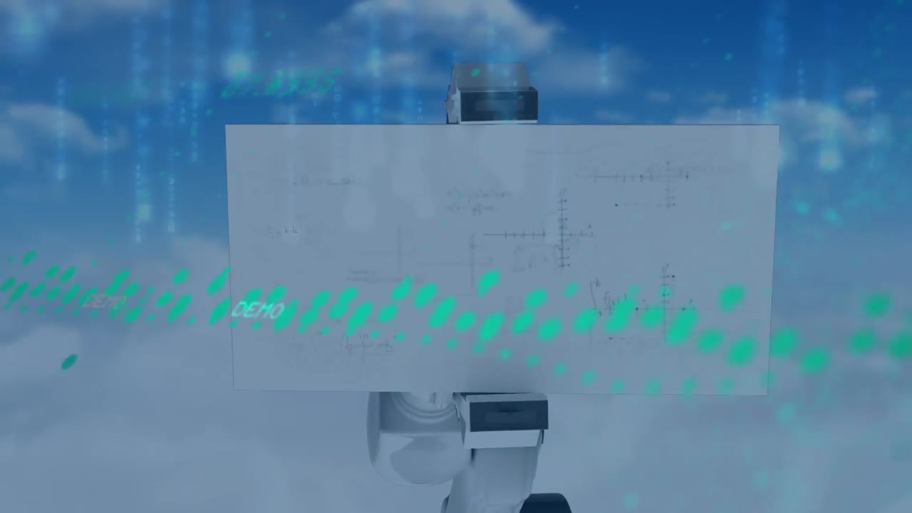 데이터 처리 및 수학적 방정식의 애니메이션 로 손