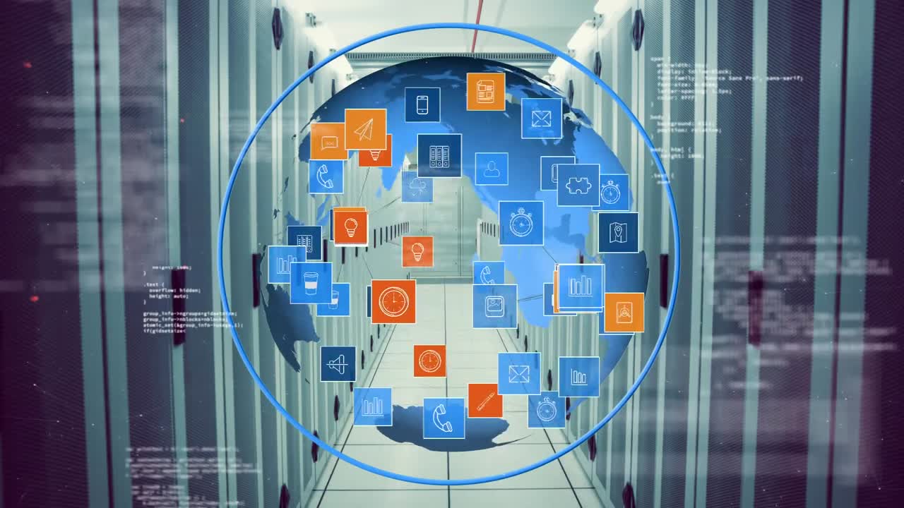 Globus og digitale app-ikoner