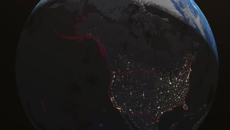 tierra de los estados unidos ohio noche