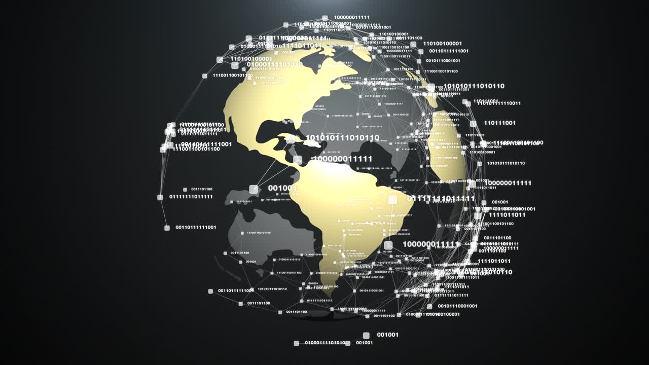 código binario en todo el mundo.