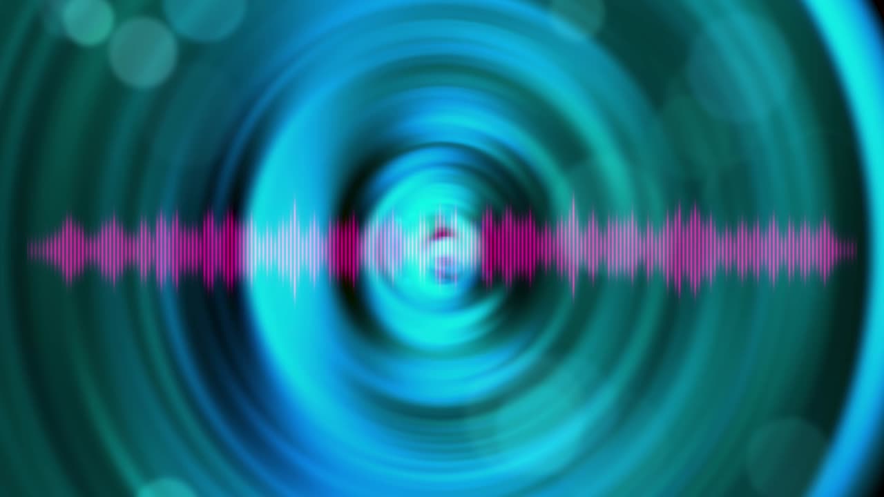 imagen de bucle de presión acústica azul