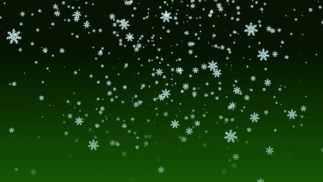 Falling-snowflake-ice-glitter-frosty-crystal-Winter-animation-background-gradient-visual-pattern-delicate-shine-magic-Christmas-holidays-dark-green