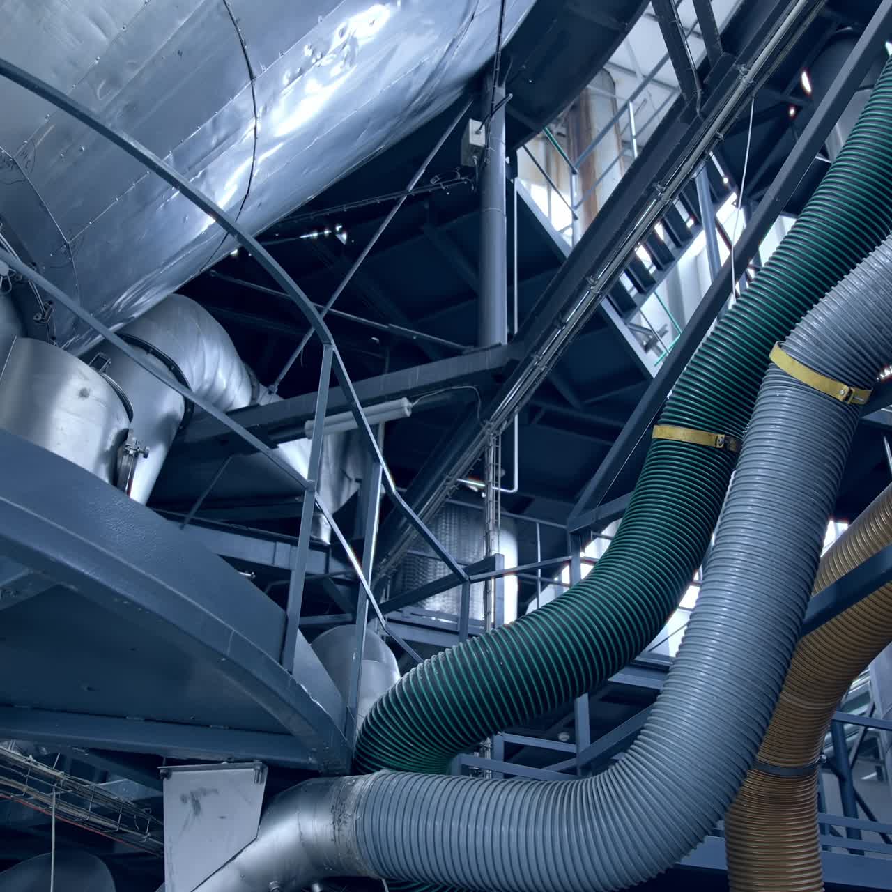 Milk making in modern technologies. Modern steel construction for making cheese