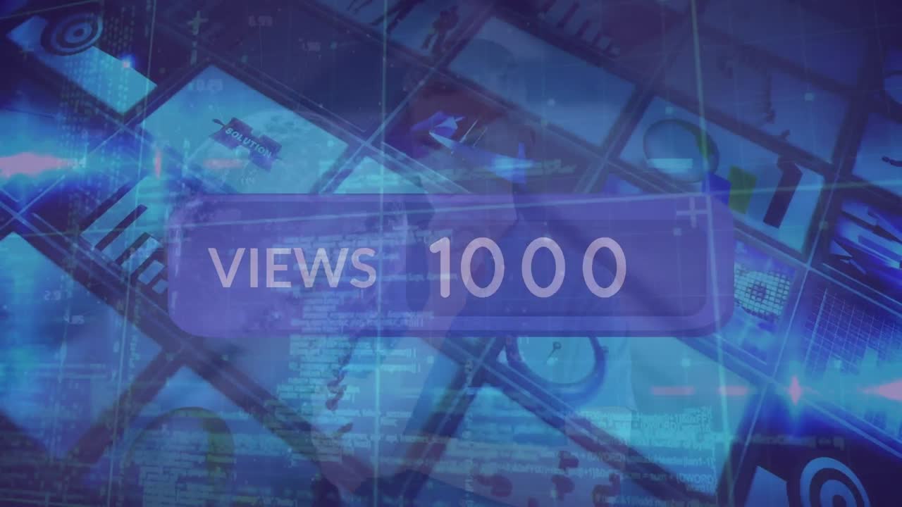 증가하는 수와 데이터 처리의 애니메이션