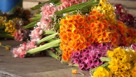 close up of colorful flower bouquet at kunming