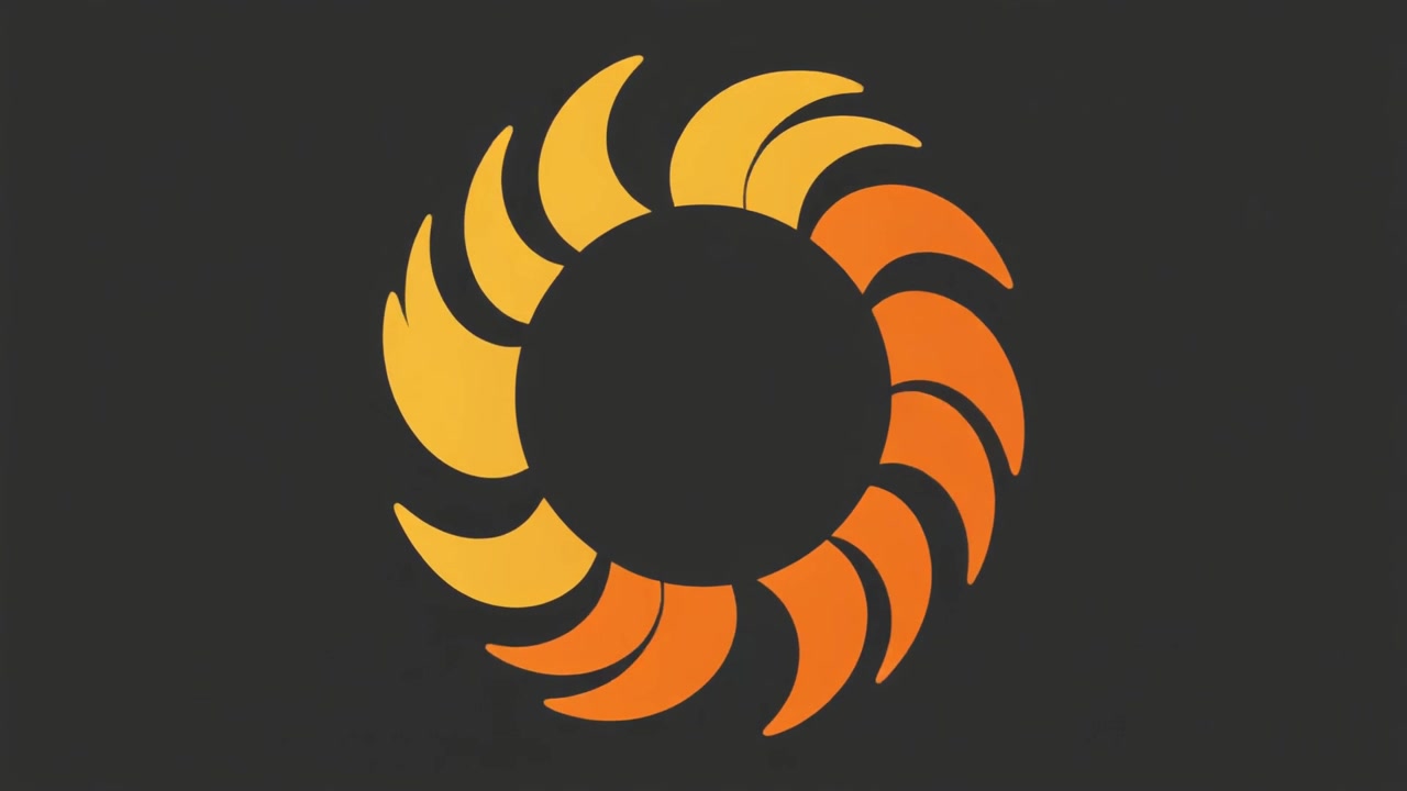 Animated Circular Loading Icon with Rotating Orange and Yellow Segments