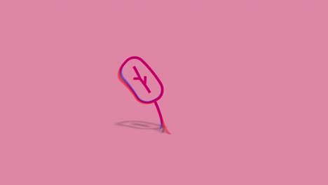 animación de bandas de árboles mínimas abstractas con aberración cromática. animación de concepto mínimo. concepto moderno.